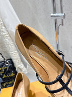 LV 6AM Slingback 4.5cm Beige Calfskin 610734