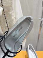 LV 6AM Slingback 4.5cm Sliver Cowhide 610735