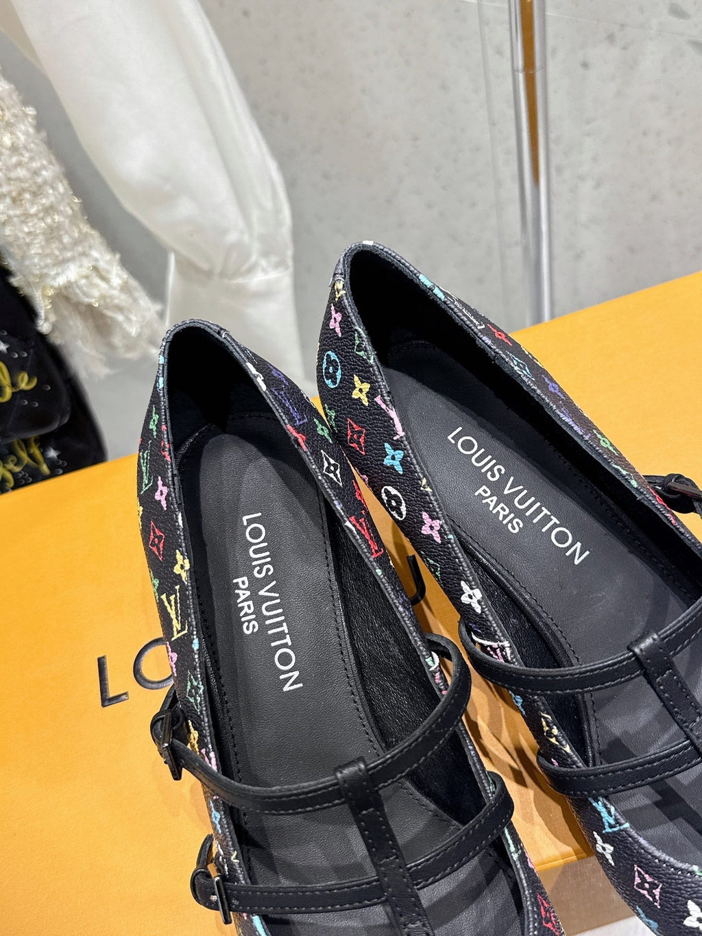 LV 6AM Slingback 4.5cm Black Monogram Cowhide 610736