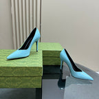 GG 105 HIGH HEEL PUMP SKY LAMBSKIN