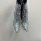 SL OPYUM GLITTER HEELED BOOT BLACK CALFSKIN