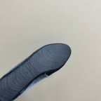 Alaila Criss Cross Ballet Flats In Dark Grey Velvet 920785