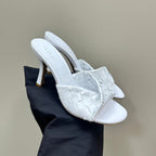blink mule 95 white lambskin