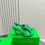 blink mule 95 green lambskin