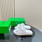 jack flat mule white lambskin