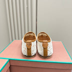 floaty flat mocassin sliper white fabric