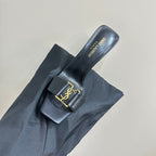 SL BABYLONE SLIDE PUMPS 115 BLACK CALFSKIN