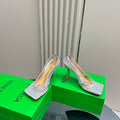 BV 26s High Pump 9cm Silver Metallize Mesh Leather