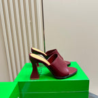 BV 26s High Mule 9.5cm Burugndy Calfskin