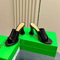 BV 26s High Mule 9.5cm Black Calfskin
