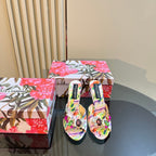 DC Rhinestones Keira Pointed Toe Mules Muticolor Denim & Sheepskin 921013