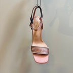 CD Dway Heeled Sandal 105mm Pink Silk And Lambskin