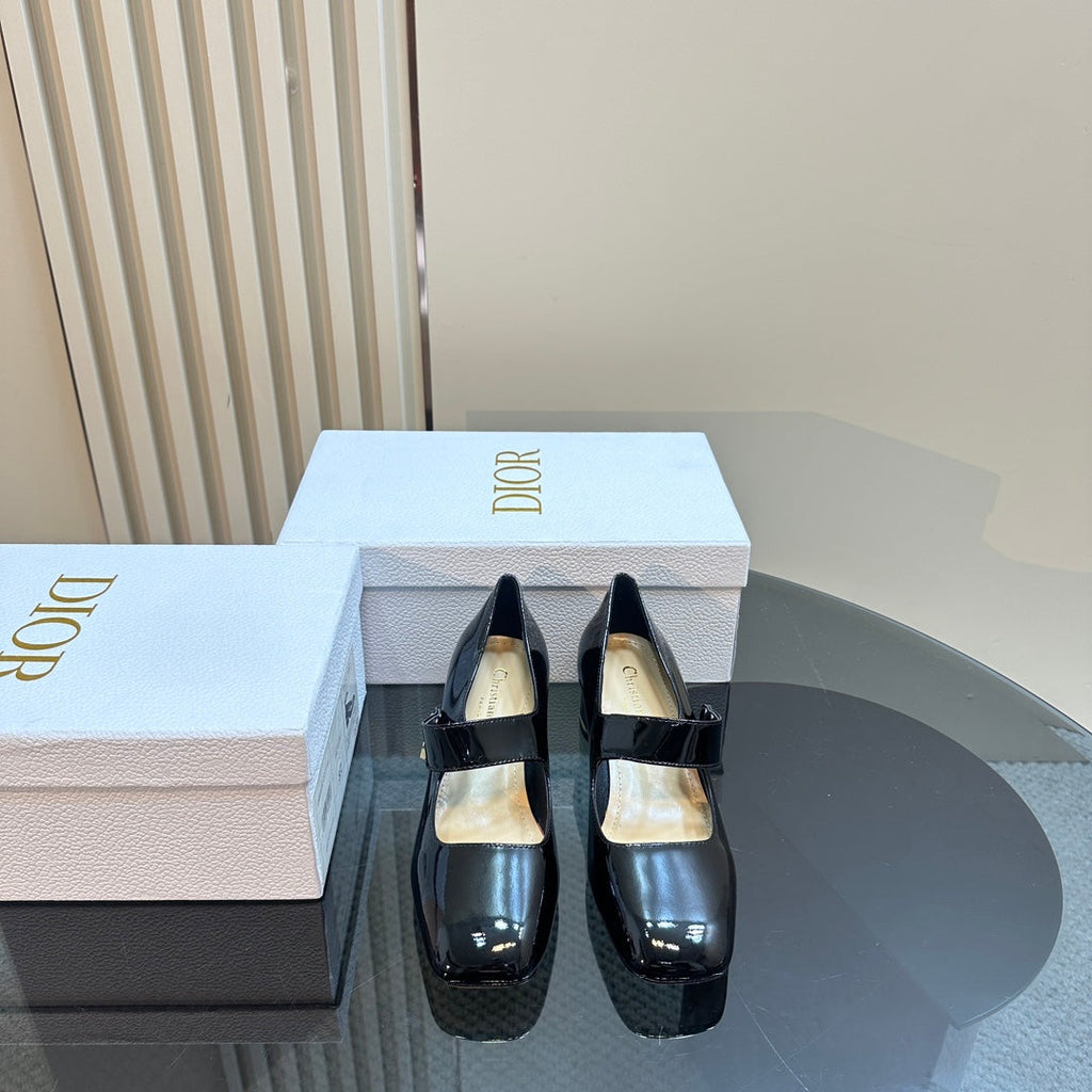 CD Miss Dior Pump 40mm Glossy Black Cowhide