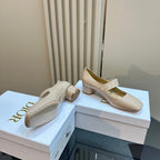 CD Miss Dior Pump 40mm Glossy Beige Cowhide