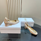 CD Miss Dior Pump 40mm Glossy Beige Lambskin