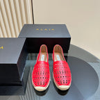 Alaila Vienne Espadrilles In Red Cowhide 946260