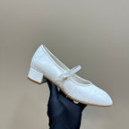 CD Ballet Pump White Soft Cowhide