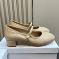 CD Ballet Pump Beige Soft Cowhide