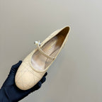 CD Ballet Pump Beige Soft Cowhide