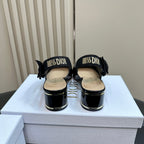 Miss Dior Paris Slingback Pump In Black Glossy Cowhide 998868