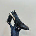 Miss Dior Paris Slingback Pump In Black Glossy Cowhide 998870