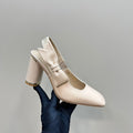Miss Dior Paris Slingback Pump In Beige Glossy Cowhide 998863
