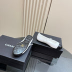 CC 25 Mary Jane Flat White Leather with Patent Leather 239411