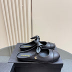 CC 25 Mule Flat Black Sheepskin 239414