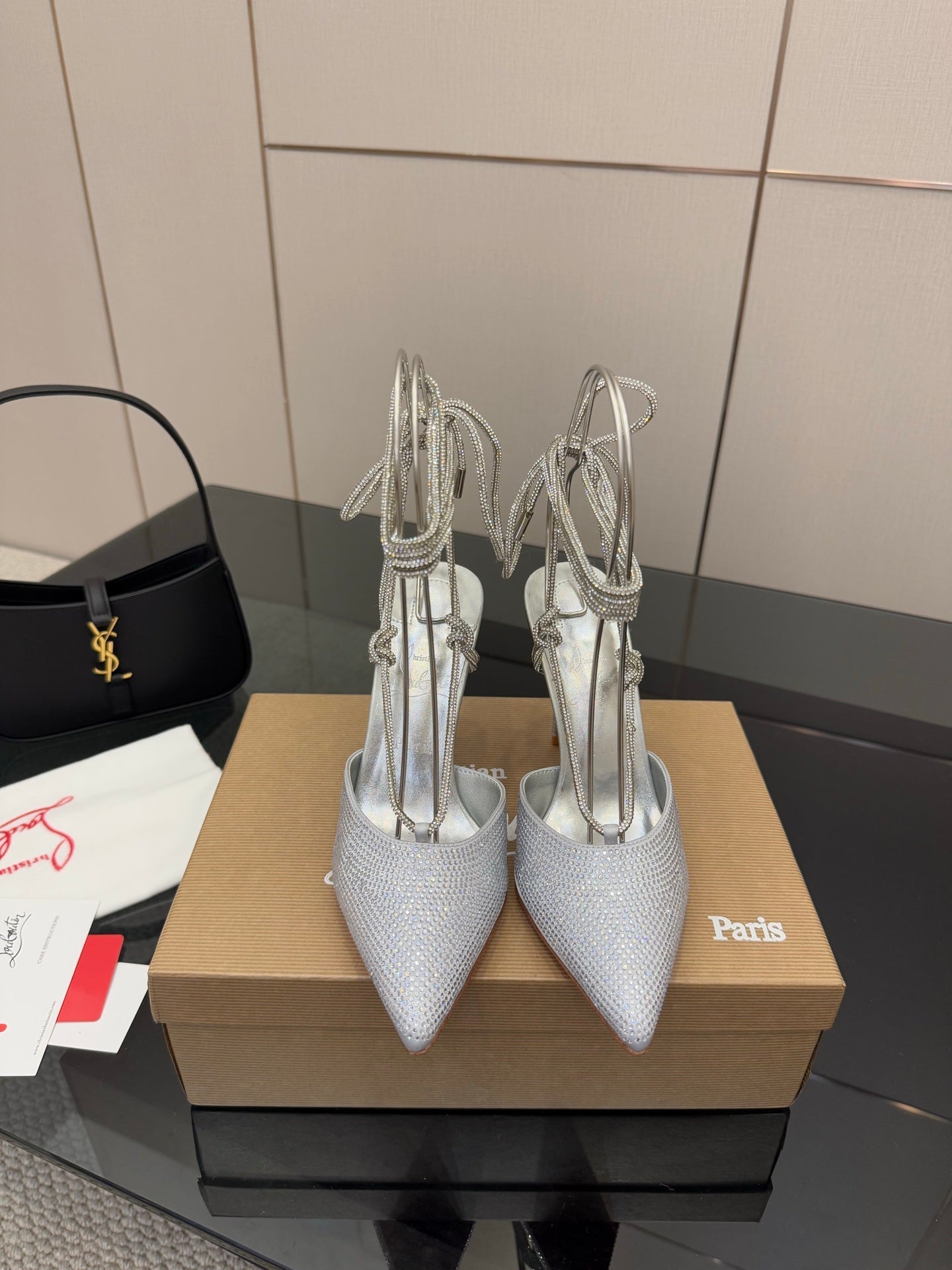 CL Mules Silver 8.5cm   Material 299878