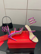 RC Sandals 9.5cm Pink Lotus Imported Metal Sheepskin 302595