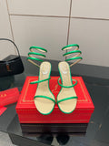RC Sandals 9.5cm Green Imported Metal Sheepskin 302601