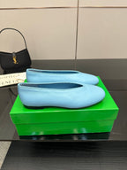 BV Puddle Ballet Flat Blue Lambskin 427639