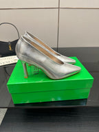 BV Pump 90mm Sliver Calfskin 427646