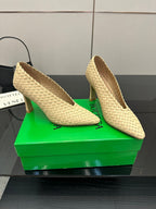 BV Sofia Pump 90mm Beige Intreccio leather 427648