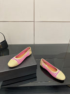 Alaia 2025 Ballet Flat Beige Pink Raffia 433751