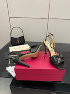VT Bowow Sandal 95mm Black Leather