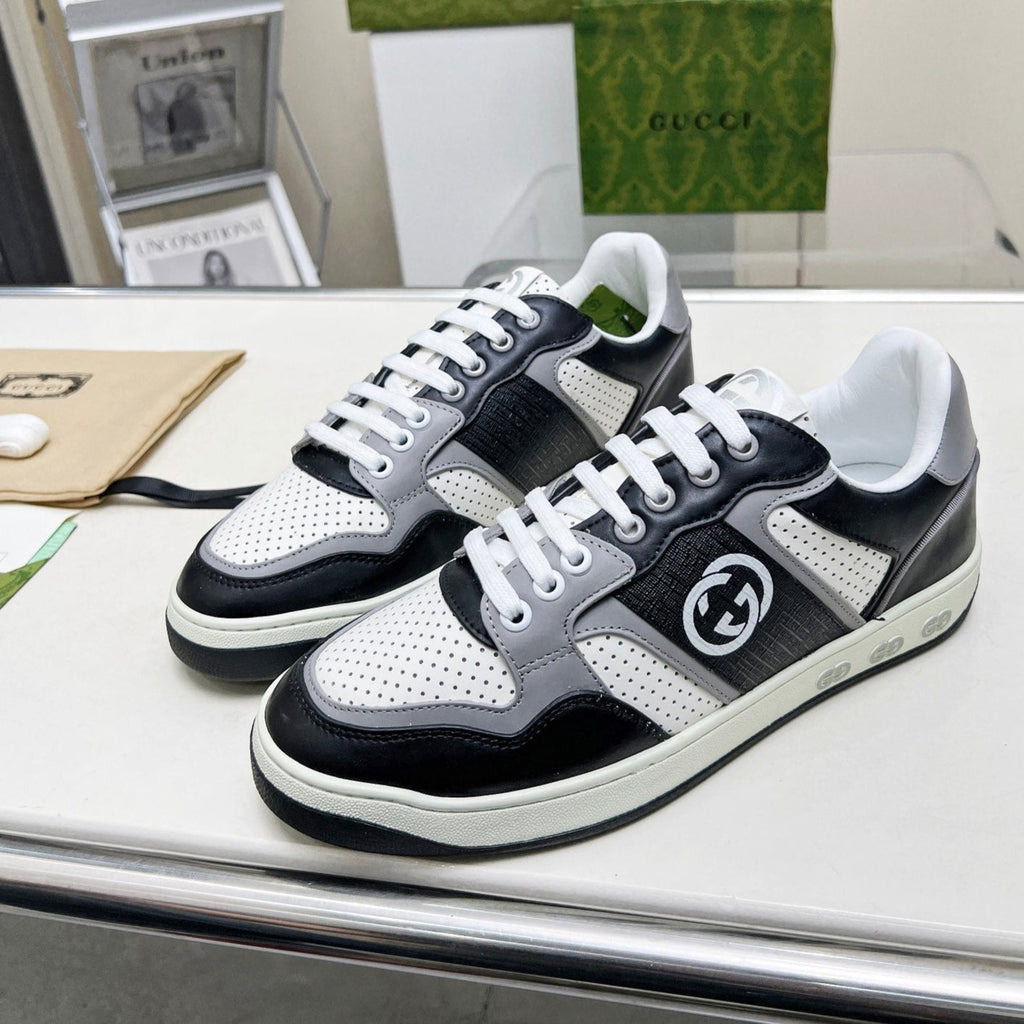 GG Men's MAC80 Sneaker White Black Cowhide 539519