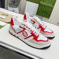 GG Men's Mac80 Sneaker White Red Cowhide 539525