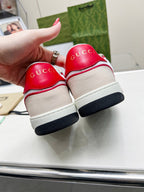 GG Men's Mac80 Sneaker White Red Cowhide 539525