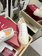 GG Chunky Sneaker White Cream Canvas 547438