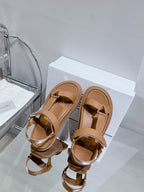 CD D-Wave Sandal In Brown Cowhide 100751