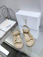 CD D-Wave Sandal In Beige Cowhide 100753
