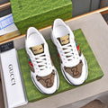 GG Men's Sneaker White Brown Calfskin 522005
