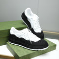 GG Men's Sneaker Black White Cowhide 587317