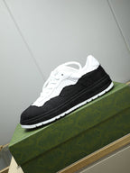 GG Men's Sneaker Black White Cowhide 587317