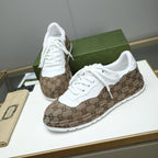 GG Men's Sneaker White Brown Cowhide 587322