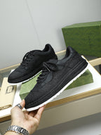 GG Men's Sneaker Black Cowhide 587325