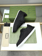 GG Men's Sneaker Black Cowhide 587325