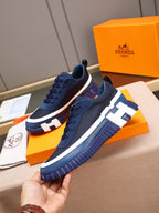 HM Men's Bouncing Sneaker Blue Calfskin Fabric 754133