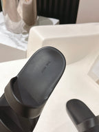 The Row 25s Foam Sandal In Black Rubber 340610